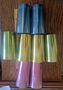 WEST BEND ALUMINIUM Co (8) ELOXIERTE TRINKBECHER BECHER WEIZENMUSTER 50er Jahre - Bild 1 von 11