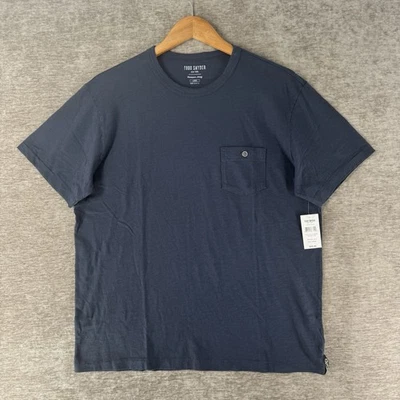 Camiseta Todd Snyder Slub Bolsillo Hilada en Casa Para Hombre Talla Grande Azul Marino EE. UU. NUEVA CON ETIQUETAS Foto 1 de 4