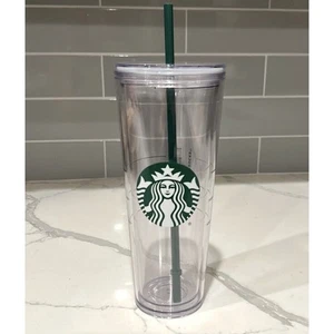 Starbucks Clear Venti Double Wall Acrylic Cold Cup Tumbler 24 oz - Picture 1 of 2
