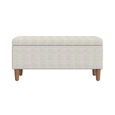 Malmo Storage Bench Cream - HomePop: Soft-Close Lid, End-of-Bed Seating, - Image 1 of 4