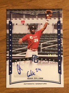 2014 Leaf Perfect Game Showcase Autographs Blue #AIG1 Isiah Gilliam #'d 18/25