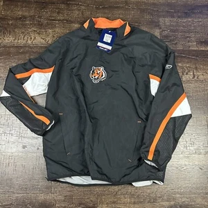 Vintage Rare Y2k Reebok Cincinnati Bengals 2XL NFL Pullover Jacke Neu mit Etikett - Bild 1 von 9