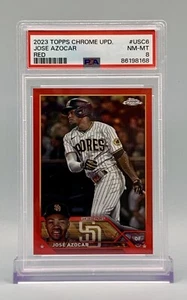 2023 Topps aggiornamento cromato VERO rosso Jose Azocar /5 PSA 8 nuovi di zecca ~ Genitori ~ Pop 1 - Foto 1 di 7