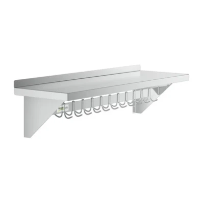 Estante para olla de pared de acero inoxidable de 15" x 48" comercial restaurante cocina Foto 1 de 4