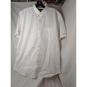 Camisa Banana Republic Abotonada Manga Corta Informal Blanca Para Hombre Grande - Imagen 1 de 6