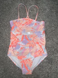 NWOT Girls Art Class Tropical Hawaiian Floral One Piece Swimsuit Size M 8 - Picture 1 of 2