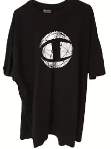 Camisa de manga corta para hombre suéter negro campeón 4XL blanco logotipo gráfico - Imagen 1 de 3