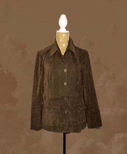 NORTON STUDIO Size 10 Button Up Brown Jacket Super Soft Lightweight Women's - Picture 1 of 9