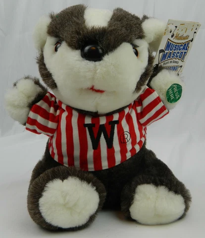 University of Wisconsin Madison Bucky Badger Singing Plush Team Crossbars 10" Cover