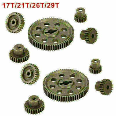 10Pcs/Set Metal Motor Gear 17T 21T 26T 29T 64T For HSP 1/10 94111 94107 RC Car - Image 1 of 4