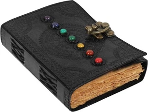Seven Stone Leather Journal Book of Shadow for Office Diary and College Notepad - Picture 1 of 7