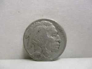 Error 1937 United States Buffalo Nickel Vintage US Coin Clipped Planchet - Imagen 1 de 8