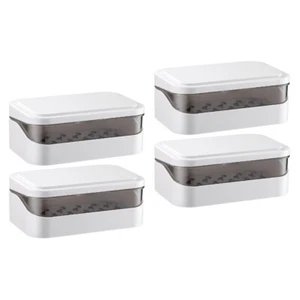 2pcs Soap Dish Drainer Shampoo Bar Soap Holder Soap Rack Travel Soap Container - Picture 1 of 12