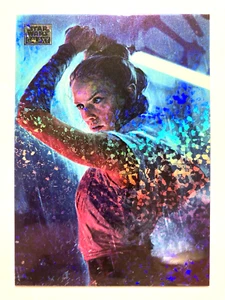 2024 Topps Chrome Star Wars Galaxy THE DUEL: REY #72 Mini Diamond Refractor - Picture 1 of 2