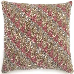 Anke Drechsel Pillow BYZANTINE Red Gold Silver Embroidery Silk Velvet Kissen Rot