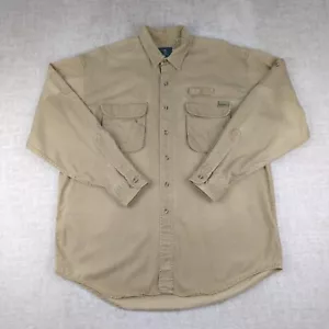 Vintage 90s Camel Safari Shirt Mens XL Extra Large Beige Adventure Button 1996 - Picture 1 of 14