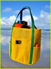 Saltwater Canvas Dolphin Bag Medium Family Mesh Beach Bag Tote Yellow & Green