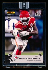 2019 PANINI INSTANT MECOLE HARDMAN RC BLACK SUPER BOWL LIV CHAMPION CHIEFS #1/1!