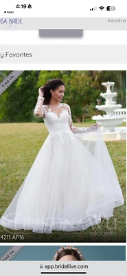 Vestido de novia de encaje Christina Wu talla grande nunca usado inalterado  Foto 1 de 4