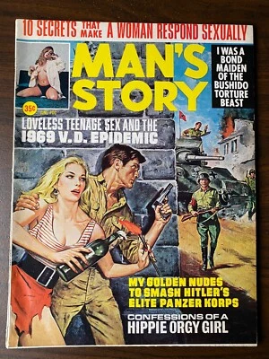 Man's Story Magazine - June 1969, Adventure, Nazis, Torture Foto 1 de 4