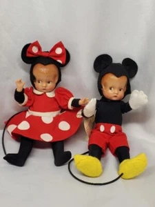 vintage EFFANBEE 9" INCH PATSYETTE PATSY DOLLs W WRIST TAG mickey mouse minnie - Picture 1 of 11