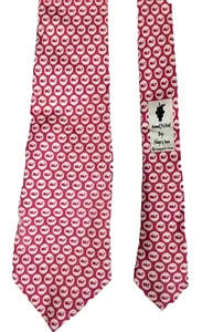 Vineyard Vines Boys Silk Tie Pink/White Polka Dots Baby Whales 50" X 3.5" USA - Picture 1 of 6
