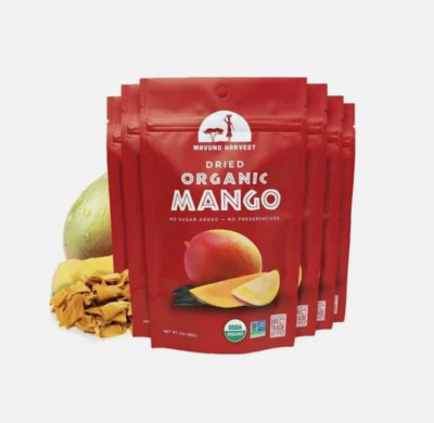 Mavuno Harvest Dried Mango, Organic, 2 oz (Pack of 6)