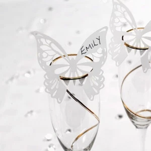 Elegant Butterfly White and Silver Wedding Supplies and Tableware - Picture 1 of 29