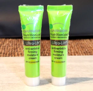 2X Garnier Ultra Lift Anti-Wrinkle Firming Moisture Cream SPF15 Travel Size - Picture 1 of 2