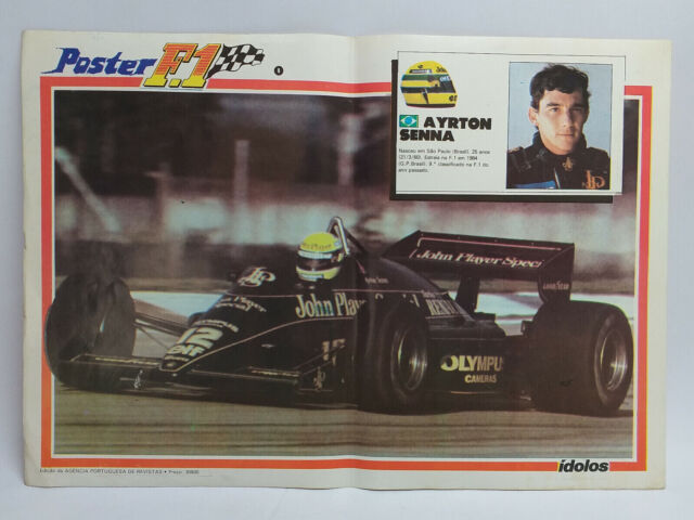 Pôster Fórmula 1 Década 80S Mc Laren Ayrton Senna - sennashop