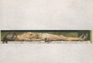 Postcard Switzerland Hans Holbein dJ Christ in the grave painting painting Renaissance