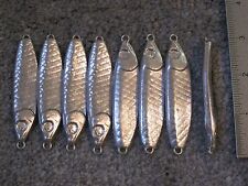8 fishing bulk wobble fish jigs lures 2oz herring jigging spoons no hooks