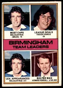 Topps Football Red 1977 (B1) Birmingham City Team Leaders No. 103 - Picture 1 of 2
