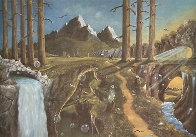 Michael Höher, Lithographie, Surrealismus, handsigniert, Die Reise - Bild 1 von 3