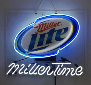 Beer Time Neon Sign Beer Bar Restaurant Pub Store Man Cave Wal1 Decor 19x15 - Picture 1 of 1