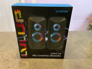 Vivitar LVLUP Light Up Pro Gaming Speakers  Multicolor LED - Picture 1 of 7