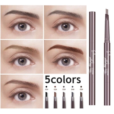 Waterproof Eyebrow Pencil Eye Brow Eyeliner Pen With Brush Makeup Cosmetics+ - Image 1 of 4
