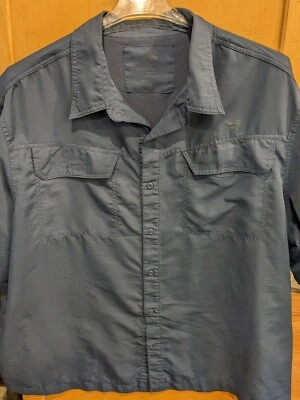 Hurley Short Sleeve Button Up Shirt Mens  Large Grey 60/40 - Image 1 of 3
