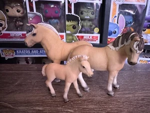 Schleich Fjord Set of 3 - Stallion 13753, Mare 13754, Filly 13755 - Picture 1 of 7