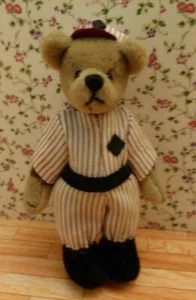 World of miniature bear  - baseball bear - for dollhouse or collection - Picture 1 of 2