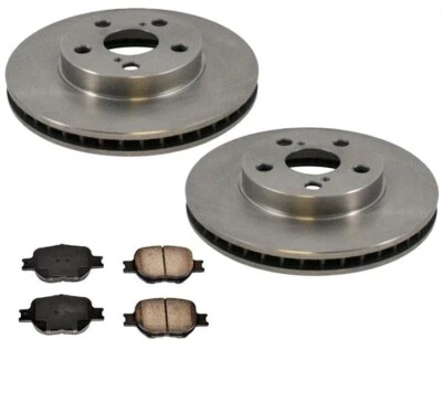 Fits 2001 Toyota Celica GT Front Brake Disc Rotors & Ceramic Pads - Image 1 of 4