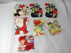 Vintage Valentine Childs School Classroom exchange set of 7 #10 - Imagen 1 de 6