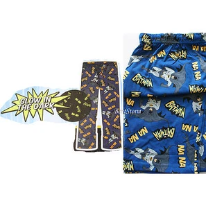 DC COMICS BATMAN BAT LOGO NA NA GLOW DARK MEN'S PAJAMAS Lounge sleep PANTS PJS S - Picture 1 of 3