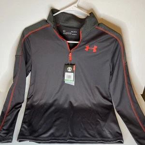 Under Armour Youth 1/4 Zip Heatgear Loose Dark Gray 1318203 NWTS - Picture 1 of 6