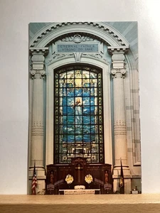 Tiffany Glass Window, Chapel/U.S. Naval Academy: Annapolis, MD -Vintage Postcard - Picture 1 of 3