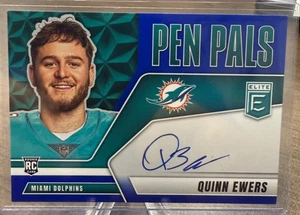 2025 Panini Donruss Elite - Quinn Ewers Pen Pals Blue Rookie Auto - Dolphins - Picture 1 of 2