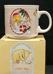 Disney Classic Winnie The Pooh Christmas Theme Child's Mug - In Box - Picture 1 of 8