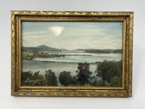 Sawyer FOTOGRAFIE Lake Memphremagog VT farbig signiert lebendig org Rahmen Etikett - Bild 1 von 5