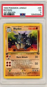 1999 Rhydon #46/64 1st Edition PSA 5 Pokemon - Bild 1 von 1
