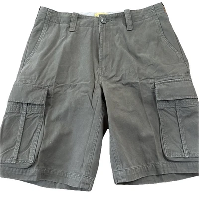 Pantalones Cortos Carga Premium Cremieux Algodón Talla 34 Verde Ejército Cordón Cintura Foto 1 de 4